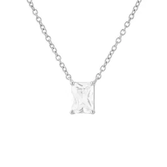 Untamed Petals Astor Crystal Necklace in Metallic Silver at Nordstrom