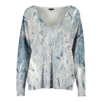 Desigual Ottawa V-neck Sweater - Dames - V-hals truien - Blauw - M - Truien & Vesten
