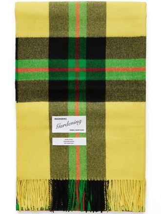 Magniberg Yellow Tartan Wool Blanket - Unisex - Alpaca