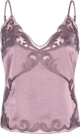 Dante6 Ligne Kant Top - Dames - Tops - Paars - Maat: XS Satijn
