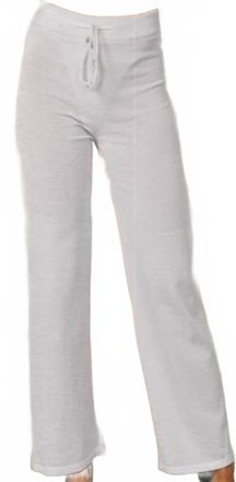 French Kyss Drawstring Wide-Leg Pant In White