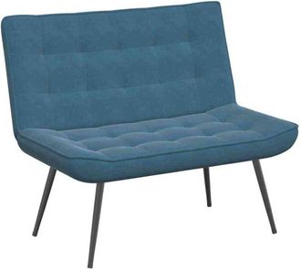 vidaXL Banco De Terciopelo Azul 110x74x84 Cm Vidaxl