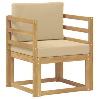 vidaXL 2 Pieza Conjunto De Sof&aacute;s De Exterior Poli&eacute;ster Blanco Y Beige Vidaxl