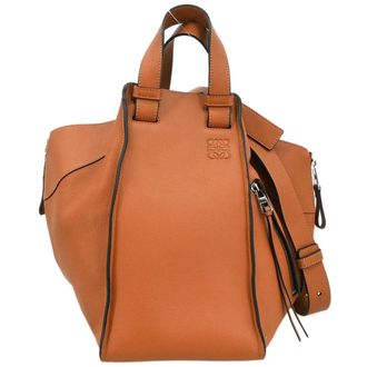 Loewe Hammock Bag Leather Brown Leather Handbag (Pre-Owned)