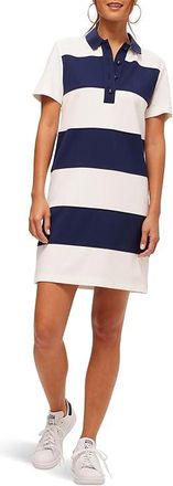 Trina Turk Conners Dress Womens Dress Ink/Whitewash : SM (US Womens 4-6), Down/Elastane/Nylon