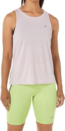 Asics Womens Race Tank Top In Barley Rose