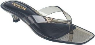 True Religion Jelly Thong Strap Heel in Black at Nordstrom, Size 10
