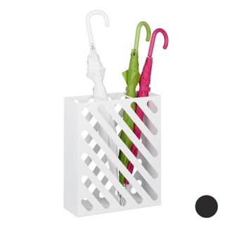 Relaxdays Relaxdays - Parag&uuml;ero Rectangular Xl, Soporte Paraguas Moderno, Acero, 48 X 40 X 15cm, Blanco