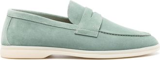 Scarosso Luciano suede loafers - men - Calf Suede/Rubber/Calf Leather - 40 1/2 - Green