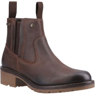 Hunter Skye Dealer Boot Leather Womens Brown Boots - Size UK 7