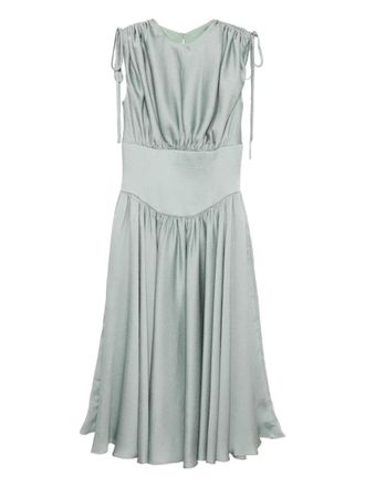 Amsale hammered satin dress - Green
