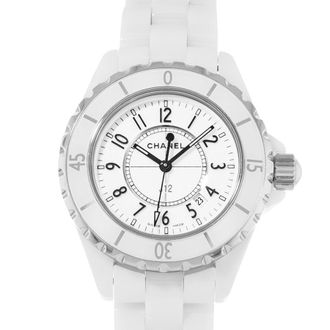 Chanel Pre-owned Chanel J12 White White Dial Unisex Watch H0970