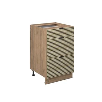Vicco Mueble Bajo De Cocina Fame-line, Panel De Roble, 50 Cm Sin Encimera