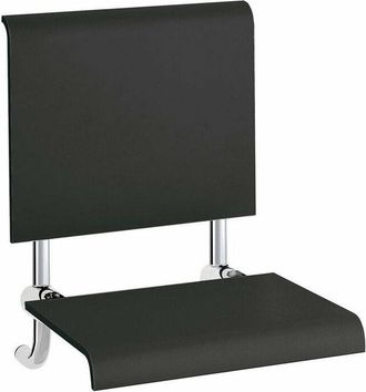 Emco Emco - Asiento Plegable System 2 Con Asiento De Pl&aacute;stico Cromado Negro