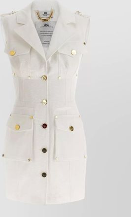 Elisabetta Franchi cotton double-breasted mini dress