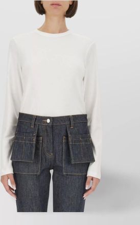 Helmut Lang logo crew neck long sleeve t-shirt