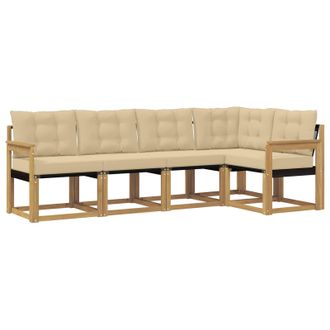 vidaXL Conjunto De Sof&aacute;s De Exterior Con Coj&iacute;n 5 Pcs Vidaxl