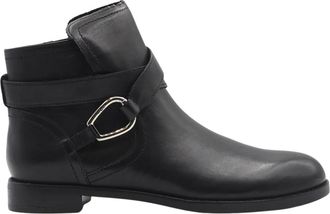 Ralph Lauren Hermione Enkellaarsjes - Dames - Enkellaarsjes - Zwart - 37 EU - Leer - Schoenen