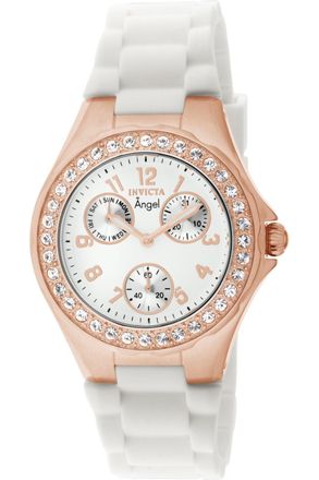 Invicta Angel 1646 Dames Horloge - Quartz Uurwerk - Roestvrij Staal met witte Wijzerplaat - 38mm