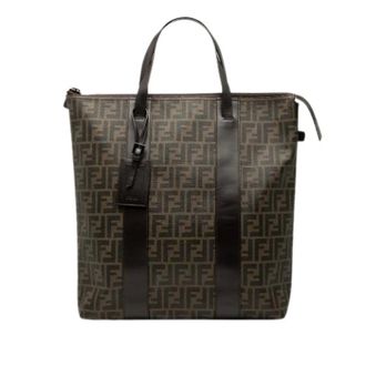 Fendi Pre-owned Tote Bags, female, Brown, Size: ONE SIZE Pre-owned Canvas Tote Bag