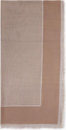 Saint Laurent Beige Large Stripes Scarf