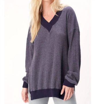 Bloomingdale's Cozy Thermal Sweater In Purple