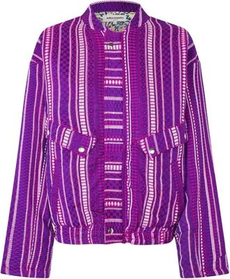 Lollys Laundry Roze Hawaii LL Jas LS - Dames - Zomerjassen - Veelkleurig - XS - Katoen - Jassen