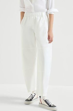 Brunello Cucinelli Ergonomic track trousers in White at Nordstrom, Size 38 It