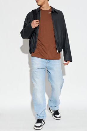 Amiri T-shirt With Embroidered Logo, Mens, Brown