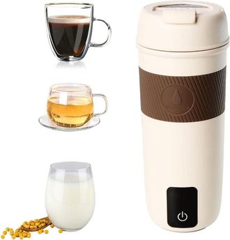 OEM Hervidor El&eacute;ctrico De Viaje De 4 Temperaturas, Doble Revestimiento De Acero Inoxidable 304, Peque&ntilde;o, Port&aacute;til, De Calentamiento R&aacute;pido, 350 Ml