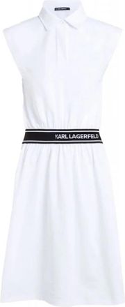 Karl Lagerfeld Polo Dress - Dames - Korte kleedjes - Wit - M - Katoen - Kleedjes