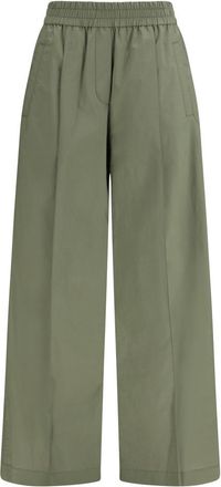 Brunello Cucinelli Green Relaxed Elasticated Pants
