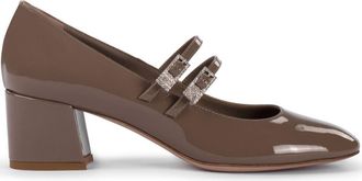 Le Silla 50mm Danielle patent-leather pumps - women - Patent Leather/Goat Skin/Calf Leather - 37 - Brown
