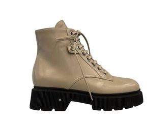 Laurence Dacade Womens Kurt Leather Combat Boots In Grege