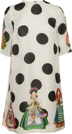 Dolce & Gabbana Shiftjurk met stippen - Wit