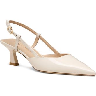 Stuart Weitzman Vinnie 50 Slingback Pump in Cream. at Nordstrom, Size 8