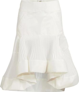 sacai Midi Skirts, female, White, Size: XS Sacai Skirts White