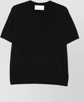 Ami short sleeve knit crew neck sweater