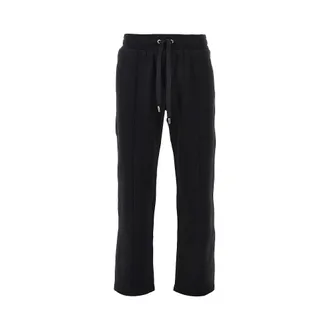Dolce & Gabbana French terry pants with logo plate Man 46