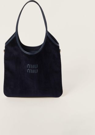 Miu Miu Ivy Corduroy Bag, Woman, Navy