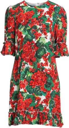 Dolce & Gabbana Geranium Print Dress Size M