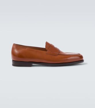 John Lobb Lopez leather penny loafers