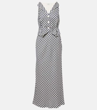 Rixo Kimmy checked maxi dress