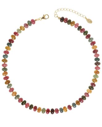 Rachel Reinhardt Jewelry 14K Over Silver Agate Knotted Silk Necklace