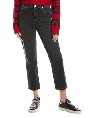 Re/Done Re/Done 90S High-Rise Washed Noir Ankle Crop Jean