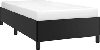 vidaXL Estructura de cama sin colchón cuero sintético negro 100x200 cm Vidaxl