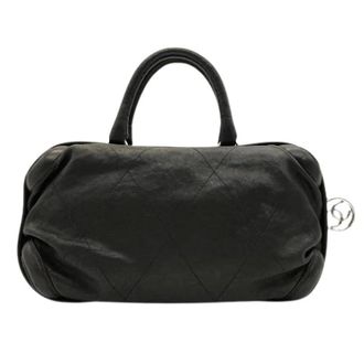 Chanel Pre-owned Boston Bag - Dames - Pre-owned - Zwart - Maat: ONE Size Leer