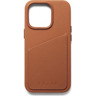 Mujjo Full Leather MagSafe Wallet Case for iPhone 14 Pro in Light Tan at Nordstrom
