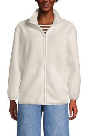 Lands End Cozy High Pile Full Zip Fleece Jacket in Ivory at Nordstrom, Size X-Large P