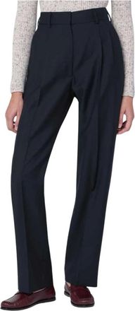 Blaz&eacute; Milano Broeken, Dames, Blauw, S, Wol, Blauwe Wol Mohair Broek